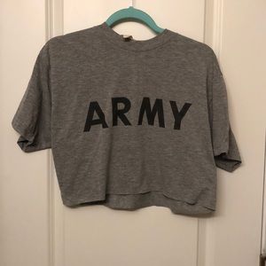 Army crop top
